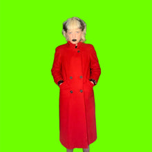 Load image into Gallery viewer, Cherry Red Pea Coat