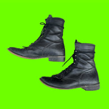 Load image into Gallery viewer, Black Lace Up Justin’s
